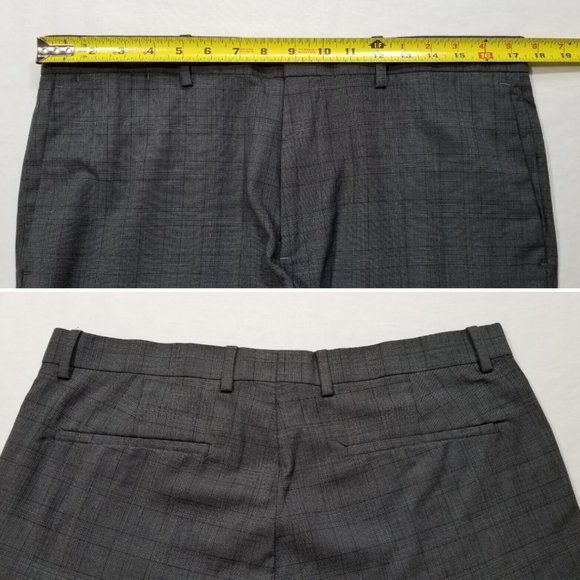 THEORY Jake W U_ Steep Twill Plaid Wool Dress Pants 5619E1M - Picture 8 of 12